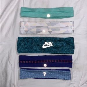 Lululemon, Nike, and Ivivva Headbands